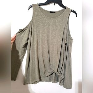Cold shoulder long sleeve top